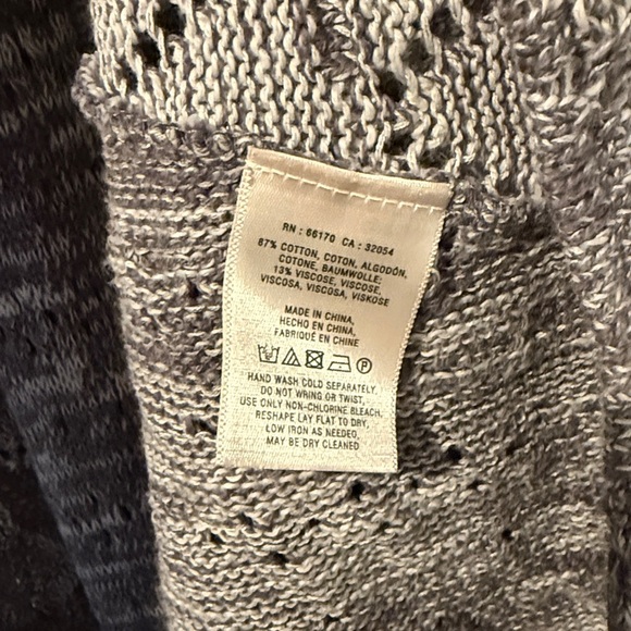 Anthropologie Moth Open Front Sleeveless Crochet Cardigan Grayish Taupe Sz XS/S - Picture 4 of 6